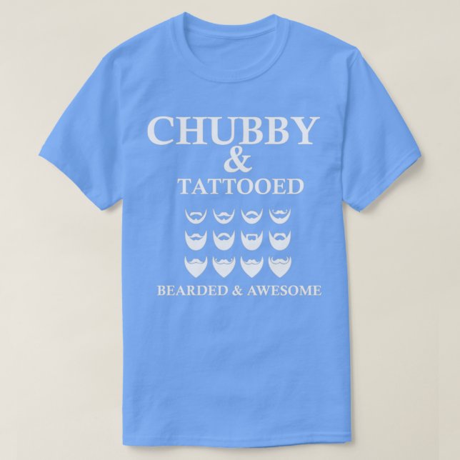 Camiseta Carbarões tatuados do Chubby são homens incríveis (Frente do Design)