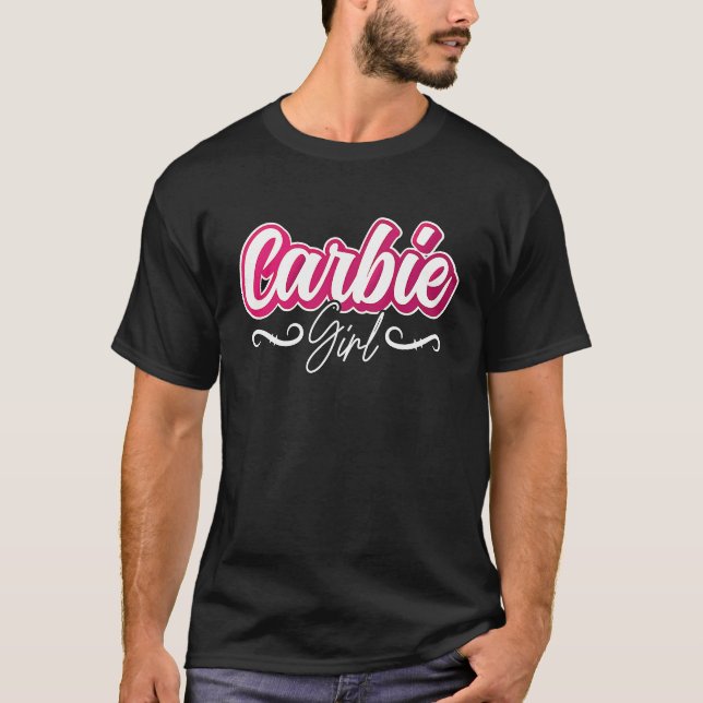 Camiseta Carbie Girl Law Carb Nutrition High Fat Diet Low C (Frente)