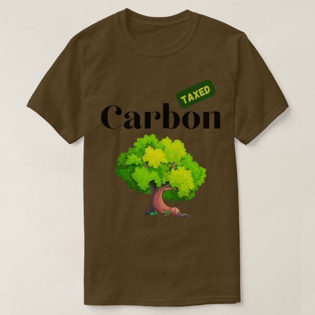 Camiseta Carbon Tax Climate Change Tree Design (Frente do Design)