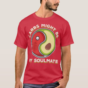 Camiseta Carbs soulmate comida amante yinyang humor de dese