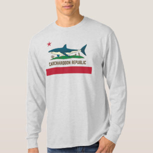Camiseta Carcharodon Republic California Flag White Shark
