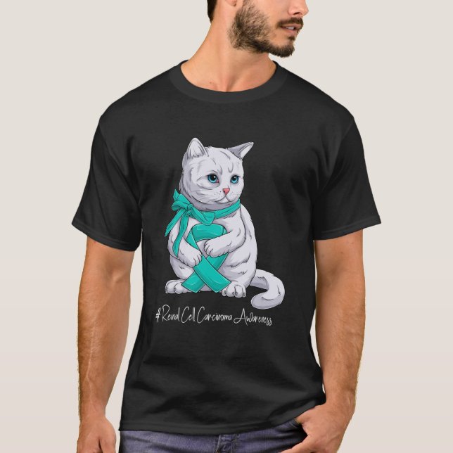 Camiseta Carcinoma das Células Renais Sensibilização Mês Fi (Frente)