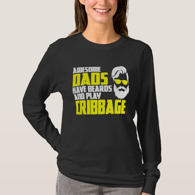 Camiseta Card Game Cribbage Game Night Father's Day Cribbag (Frente)