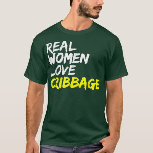 Camiseta Card Game Cribbage Game Night Real Women Love Crib