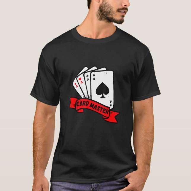 Camiseta Card Master - Jogando Cartões - Retorna Blackjack (Frente)