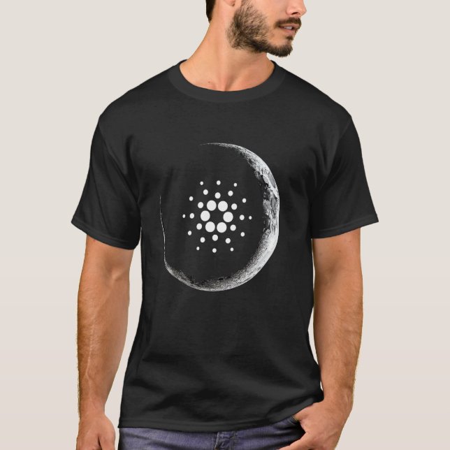 Camiseta Cardano ADA Lua Criptomoeda (Frente)