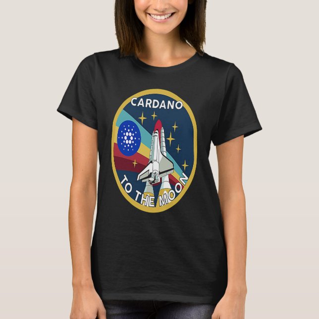 Camiseta Cardano Crypto Cardano ADA Cardano até a lua (Frente)