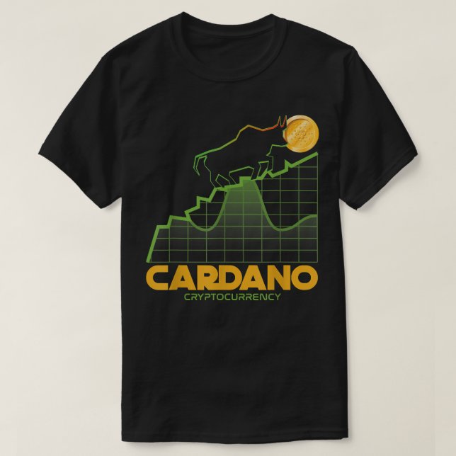 Camiseta Cardano Cryptocurrency Bull Trader Digital Money W (Frente do Design)