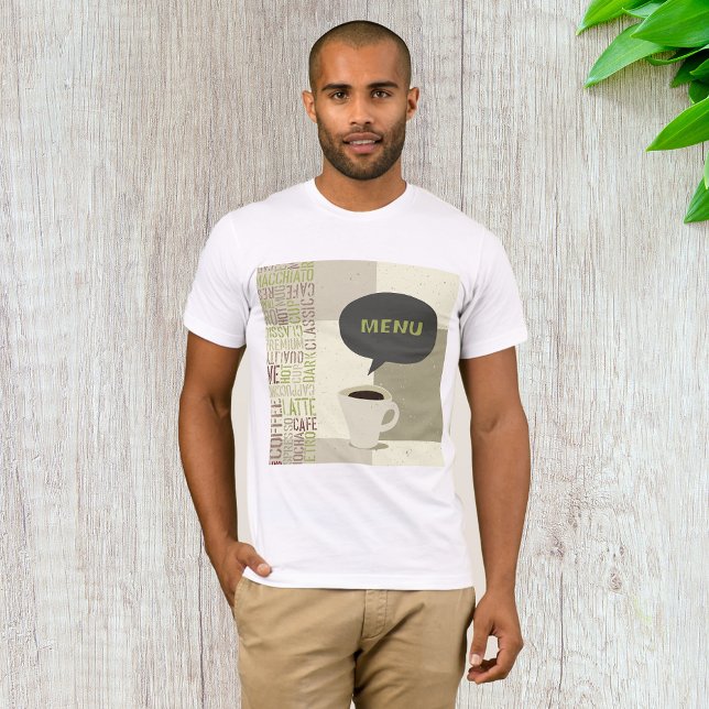 Camiseta Cardápio Minimalista de Café Bar (Criador carregado)