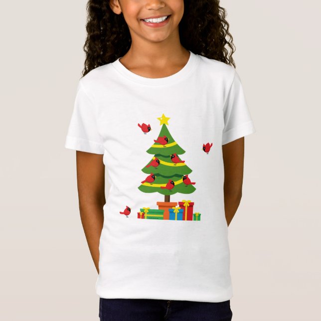 Camiseta Cardeais Vermelhos - Merrier Natal Passado Junto (Frente)