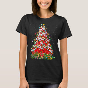 Camiseta Cardeal Bird Xmas Light Papais noeis Cardinais Chr