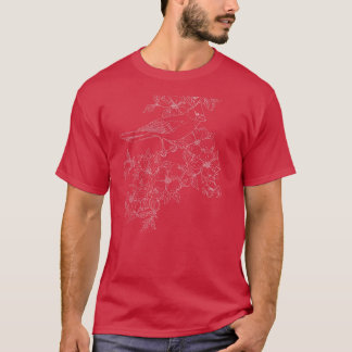 Camiseta Cardeal com Dogwoods