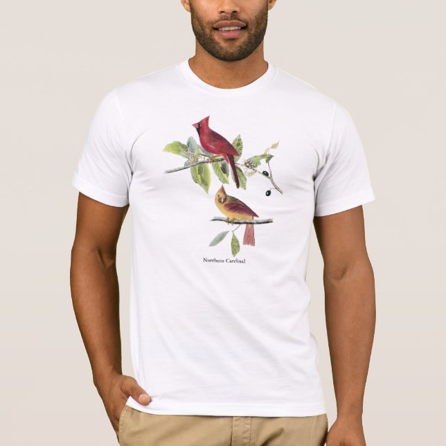 Camiseta Cardeal do norte de Audubon (Frente)