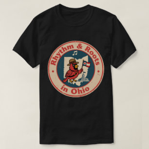 Camiseta Cardeal Quirky Midwest Pride com a bandeira de Ohi