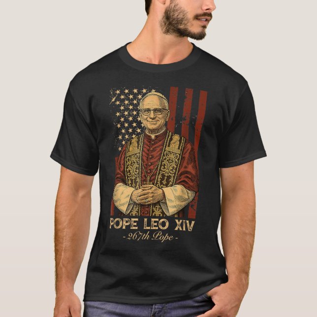 Camiseta Cardeal Robert Francis Impede o Papa Leo Xiv Ameri (Frente)