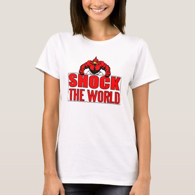 Camiseta Cardeal Shocker das Mulheres (Frente)