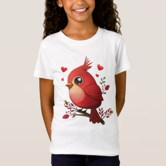 Camiseta Cardeal Vermelho Lovey-Dovey
