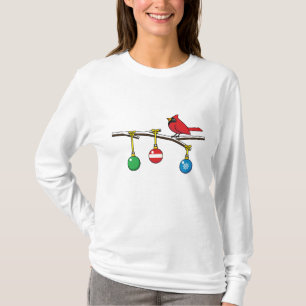 Camiseta Cardeal Vermelho no Ramal da Bare de Natal
