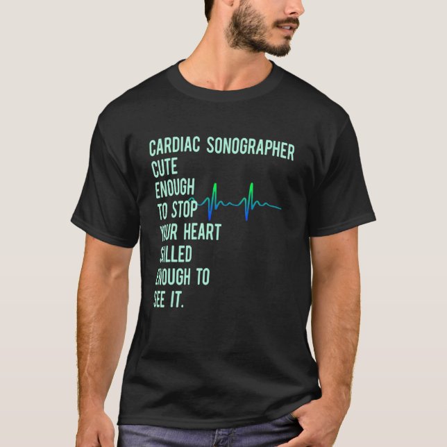 Camiseta Cardiac Sonographer Echo Tech Educa Rdcs (Frente)