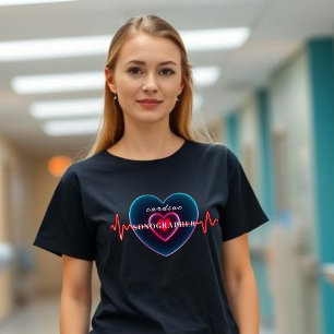 Camiseta Cardiac Sonographer Echo Tech Pulsação
