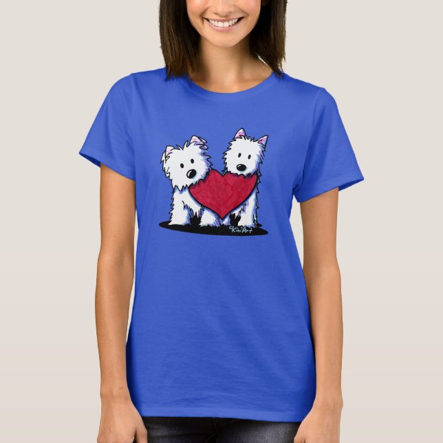 Camiseta Cardíaca Westie Terrier (Frente)