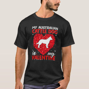 Camiseta Cardíaco Engraçado Meu Cão de Bovinos Australia