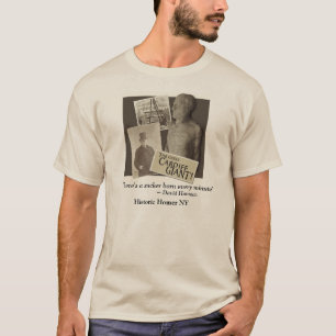 Camiseta Cardiff Giant w/David Hannum Citação Longa Folga