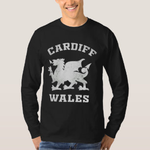 Camiseta Cardiff País de Gales Homens Mulheres Crianças Es