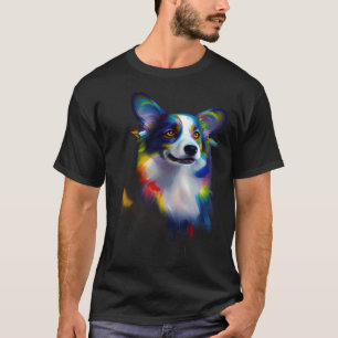 Camiseta Cardigan Corgi Galês de Aguarela Homens Mulheres C