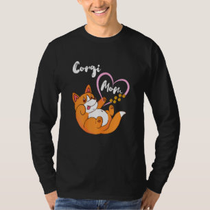 Camiseta Cárdigan de Mãe de Corgi Feminino Dona de Filhotes