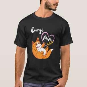 Camiseta Cardigan de Mãe de Corgi Feminino Dona de Filhotes
