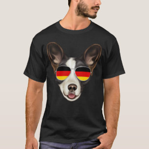Camiseta Cardigan Galês Corgi Cachorro Bandeira Alemã Alema