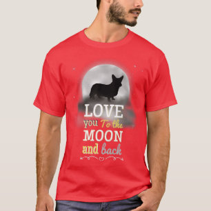 Camiseta Cardigan Welsh Corgi Amor À Lua