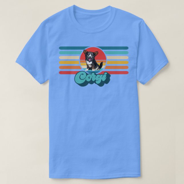 Camiseta Cardigan Welsh Corgi Breeder 70s - Cachorro Pequen (Frente do Design)