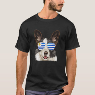 Camiseta Cardigan Welsh Corgi Cachorro Uruguai Óculos de So