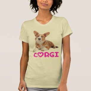 Camiseta Cardigan Welsh Corgi Cão Cachorro Rosa Púrpura A