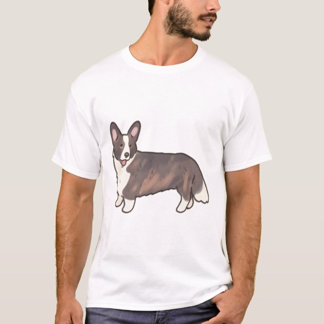 Camiseta Cardigan welsh corgi dog Delight � Cute Animal Art (Frente)