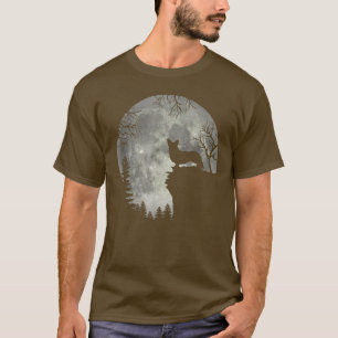 Camiseta Cardigan Welsh Corgi E Moon Halloween