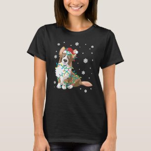 Camiseta Cardigan Welsh Corgi Embalado Nas Luzes De Natal D