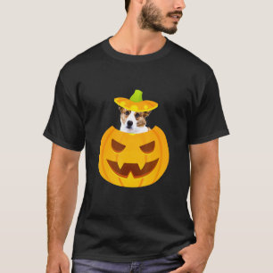 Camiseta Cardigan Welsh Corgi Espiando de Abóbora de Hallow