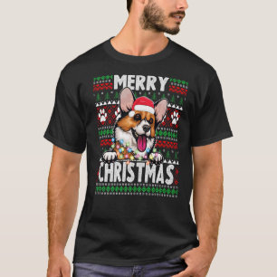 Camiseta Cardigan Welsh Corgi Luzes de Natal Cachorro Xmas