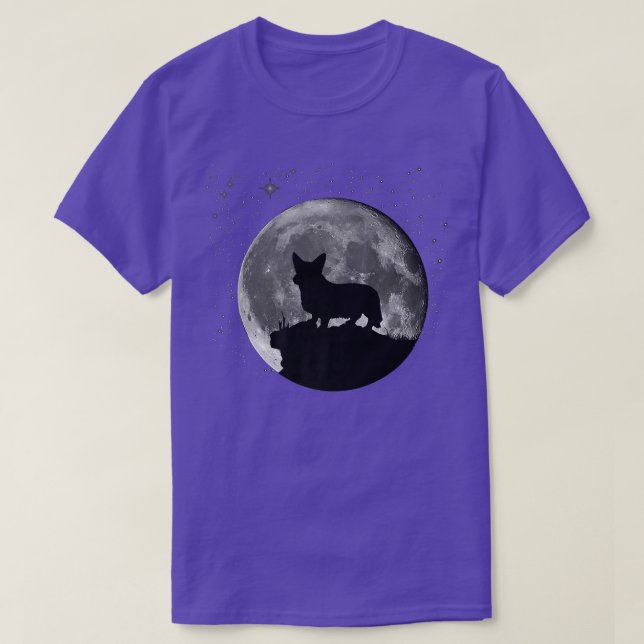 Camiseta Cardigan Welsh Corgi Moon  (Frente do Design)