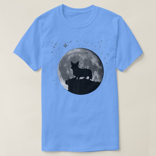 Camiseta Cardigan Welsh Corgi Moon Premium T-Shirt (Frente do Design)