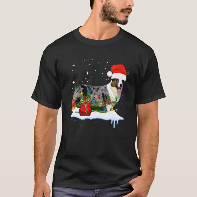 Camiseta Cardigan Welsh Corgi Natal (Frente)