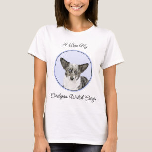 Camiseta Cardigan Welsh Corgi - Pintura Original para Cacho