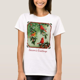 Camiseta Cardinais vermelhos nortes e Holly