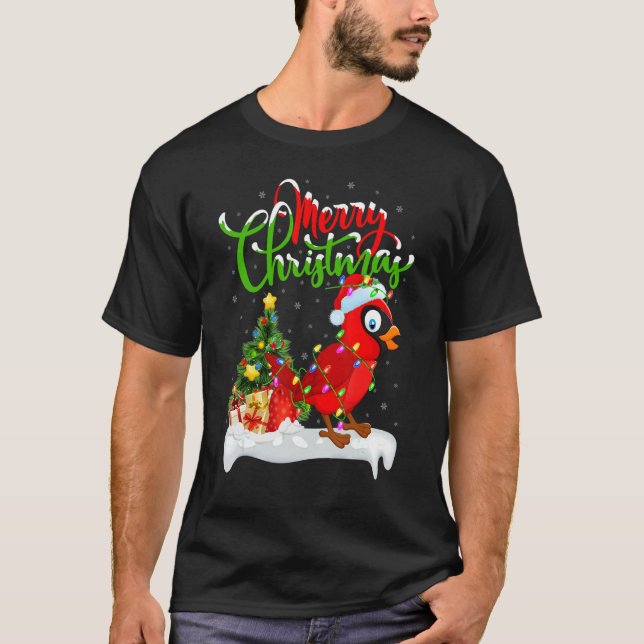 Camiseta Cardinal Bird  Xmas Decoration Santa Cardinal Chri (Frente)
