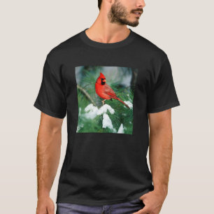Camiseta Cardinal-do-norte macho na árvore, IL