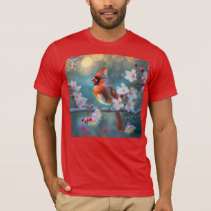 Camiseta Cardinal Macho ao Luar das Flores de Cerejeira