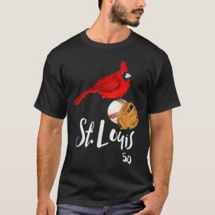 Camiseta Cardinal Vermelho de São Luís Número 50 Arte de Be